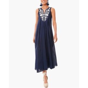 Tuckernuck Navy Cyprus Maxi Dress Size M